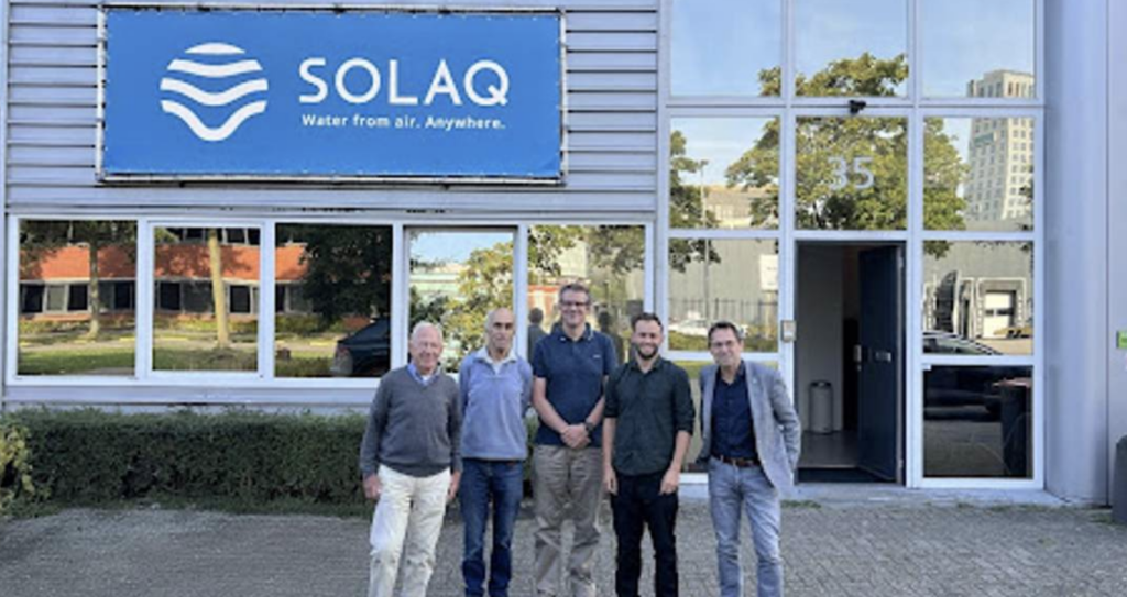 Solaq from Amsterdam bags €1.4M to address Water Scarcity with Air-to-Water Technology